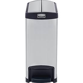 Slim Jim Step-ON Tretabfallbehälter, aus Edelstahl, Pedale an Schmalseite