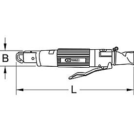 SlimPOWER Mini-Druckluft-Karosserie-Stichsäge, 170mm