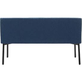 Sofa Leyform LIV, 2-Sitzer, rechteckig, B 1270 x T 620 x H 740 mm, mit Armlehnen & Gleitern, Stoffbezug, dunkelblau