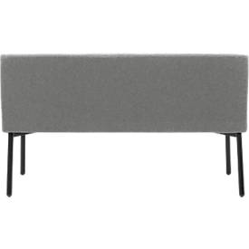 Sofa Leyform LIV, 2-Sitzer, rechteckig, B 1270 x T 620 x H 740 mm, mit Armlehnen & Gleitern, Stoffbezug, grau