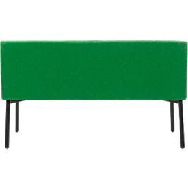 Sofa Leyform LIV, 2-Sitzer, rechteckig, B 1270 x T 620 x H 740 mm, mit Armlehnen & Gleitern, Stoffbezug, grün