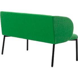 Sofa Leyform LIV, 2-Sitzer, rechteckig, B 1270 x T 620 x H 740 mm, mit Armlehnen & Gleitern, Stoffbezug, grün