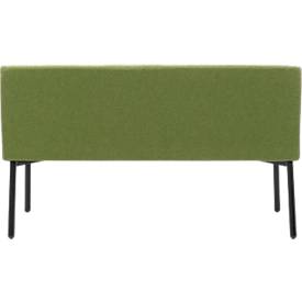 Sofa Leyform LIV, 2-Sitzer, rechteckig, B 1270 x T 620 x H 740 mm, mit Armlehnen & Gleitern, Stoffbezug, moosgrün