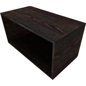 SOLUS PLAY shelving unit, 1 storage height, W 800 x D 420 x H 374 mm, dark oak