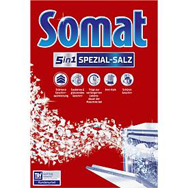 Somat 5-in-1 Spezial-Spülmaschinensalz, 1,2 kg, grobkörnig, Antikalk-Aktiv, für Geschirrspülmaschinen