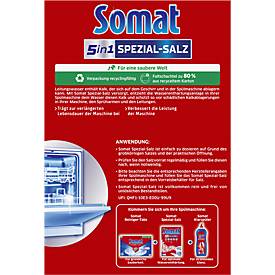 Somat 5-in-1 Spezial-Spülmaschinensalz, 1,2 kg, grobkörnig, Antikalk-Aktiv, für Geschirrspülmaschinen