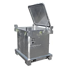 Sonderabfall-Behälter BAUER SAP, Stahlblech, feuerverzinkt, stapelbar, versch. Ausführungen