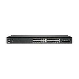 SonicWall Switch SWS14-24 - Switch - managed - 24 x 10/100/1000 + 4 x 10 Gigabit SFP+ - an Rack montierbar - mit 1 Jahr 