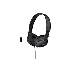 Sony MDR-ZX110AP - Kopfhörer mit Mikrofon - ohrumschließend - kabelgebunden - 3,5 mm Stecker - Schwarz