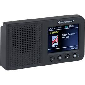 Soundmaster DAB+ Radio mit Bluetooth®, Farbdisplay, Akku, USB-C, Weckfunktion, B 123 x T 25 x H 65 mm