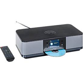 Soundmaster ICD2023SW Internet- Stereo Musikcenter mit WLAN-Internet/DAB+/UKW-Radio, CD/MP3, USB, Bluetooth®, LED Ambientebeleuchtung, APP-Steuerung