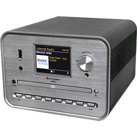 Soundmaster® Musikcenter ICD1050SW, WLAN/Bluetooth/USB/Webradio/DAB+/UKW/CD/MP3, 2 x 7 W, App-Steuerung, mit Fernbedienung, silber
