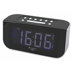 Soundmaster Uhrenradio FUR4005, UKW PLL, mit Funkuhr, vollautomatische Zeit-/Datumseinstellung, Jumbo LCD Anzeige, schwarz