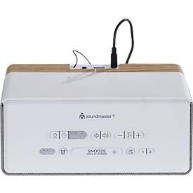 Soundmaster UR630WE, Soundmaster Bluetooth-Radiowecker, Holzapplikation