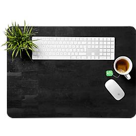 Sous-main Kolma, L 660 x H 470 mm, hydrofuge, antidérapant, liège naturel, noir