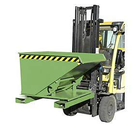 Spänebehälter für Gabelstapler, Typ S3S 600, grün RAL 6011