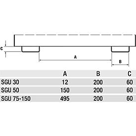 Spänebehälter SGU 30, orange (RAL 2000)