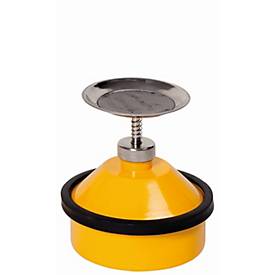 Sparanfeuchter, Stahlblech, gelb, 1 l, Ø 178 x H 200 mm, federnd gelagerter Tränkteller