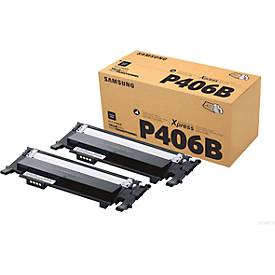 Sparpaket 2 x SAMSUNG CLT-P406B/ELS Toner schwarz, original