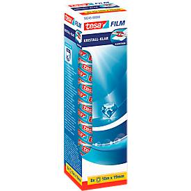 Sparpaket Klebefilm tesafilm® kristall-klar, PP-Folie, L 10 m x B 19 mm, transparent, 8 Rollen