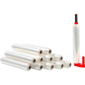 Sparset 12 Rollen PE-Stretchfolie + 1 Griff-Set