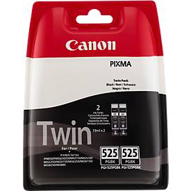 Sparset 2 Stück Canon Tintenpatronen PGI-525BK Twin Pack schwarz, original