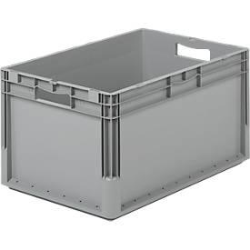 Sparset 5-teilig Euro Box ELB 6320, aus Polypropylen, Inhalt 64 l, grau, B 600 x T 400 x H 320 mm 