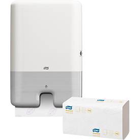 Sparset Handtuchspender TORK® Interfold Groß, abschließbar, inkl. 2100 Stck. Premium Interfold Falthandtücher
