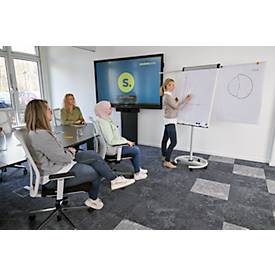 Sparset Maul Flipchart Solid, fahrbar, höhenverstellbar + gratis 1 Block und 4 Stifte