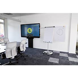 Sparset Maul Flipchart Solid, fahrbar, höhenverstellbar + gratis 1 Block und 4 Stifte