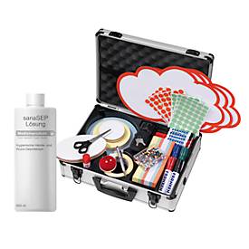 Sparset Moderationskoffer Franken Kompakt UMMK, 2100-teilig + Händedesinfektionsmittel sanaSEP, viruzid, 500 ml