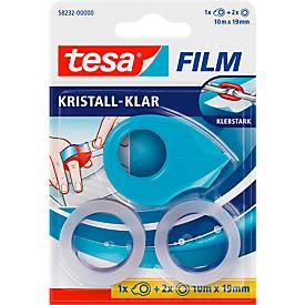 Sparset Schäfer Shop tesafilm® Mini Abroller + 2 Rollen tesafilm®, für Rollen bis L 10 m x B 19 mm, farbsortiert