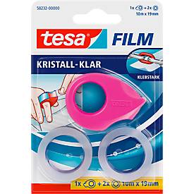 Sparset Schäfer Shop tesafilm® Mini Abroller + 2 Rollen tesafilm®, für Rollen bis L 10 m x B 19 mm, farbsortiert