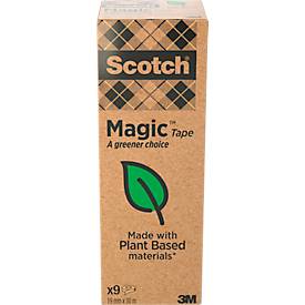 Sparset Scotch® Klebeband „Magic Tape: A Greener Choice”, 9 Rollen, L 30 m x B 19 mm, Ø 26 mm