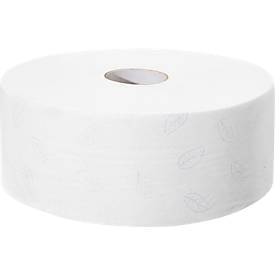 Sparset Tork® Jumbo Advanced Toilettenpapier 120272, 2-lagig, T1-kompatibel, 18 Rollen, weiß + Toilettenpapierspender Jumbo 554000, weiß