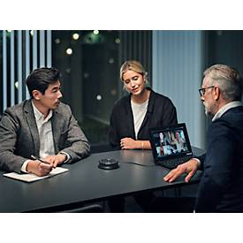 Speakerphone EPOS EXPAND 40+, bis 8 Teilnehmer, bis 18 h, Bluetooth & USB-C, UC-optimiert, USB-C-Dongle, USB-C-Kabel, USB-C-/USB-A-Adapter & Tasche