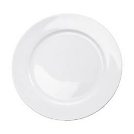 Speiseteller Heike, flach, Ø 24 cm, Porzellan, weiß, 6er-Set