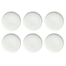 Speiseteller Solea flach, Ø 260 mm, uni, weiß, Porzellan, 6 Stück