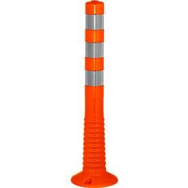 Sperrpfosten Flexipfosten, selbstaufrichtend, H 750 mm, orange-silber