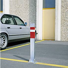 Sperrpfosten, umlegbar, mit Zylinderschloss, verschiedenschließend
