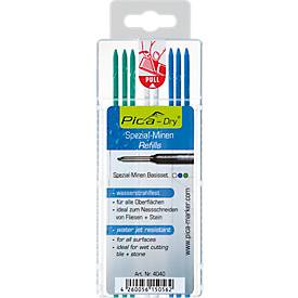Spezial Ersatzminen Pica Dry 4040, farbsortiert, 2,8 mm, wasserstrahlfest, mit Etui, 8 Stück
