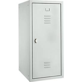 Spind, Stahlblech, Breite 400 mm, Sicherheitsdrehriegelverschluss, montiert, lichtgrau