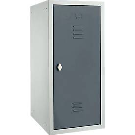 Spind, Stahlblech, Breite 400 mm, Sicherheitsdrehriegelverschluss, montiert, versch. Farben