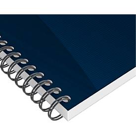 Spiralbuch OXFORD Office Essentials DIN A5, Doppelbindung, 90 Blatt liniert, ohne Mikroperforation, weiß, SCRIBZEE®-kompatibel, EU ECO Label, Deckel schwarz, 5 Stück