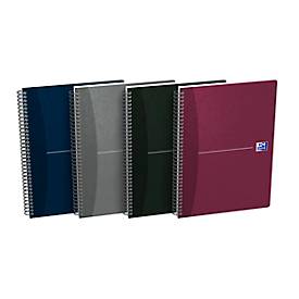 Spiralbuch Oxford Office Essentials, DIN B5, Softcover, 90 Blatt, punktkariert, 5 Stück, Optik Paper®, weiß