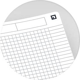 Spiralbuch OXFORD Office MyColours, DIN A4, Doppelbindung, 90 Blatt kariert, weiß, SCRIBZEE®-kompatibel, EU ECO Label, farbsortierte Deckel, 5 Stück