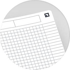 Spiralbuch OXFORD Office MyColours DIN A5, Doppelbindung, 90 Blatt kariert, weiß, SCRIBZEE®-kompatibel, EU ECO Label, farbsortierte Deckel, 5 Stück