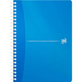 Spiralbuch OXFORD Office MyColours, DIN A5, Doppelbindung, 90 Blatt liniert, weiß, SCRIBZEE®-kompatibel, EU ECO Label, farbsortierte Deckel, 5 Stück