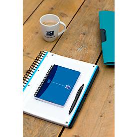 Spiralbuch OXFORD Office Urban Mix Format DIN A6, 90 Blatt kariert, weiß, EU ECO Label PEFC, farbsortierte Deckel, 10 Stück