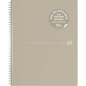 Spiralheft Oxford Origins, 70 Blatt, Optik Paper®, DIN A4+, liniert, Rand links, doppelspiral, 90 g/m², beige